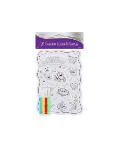 Chanukah 3D Color-In-Stickers