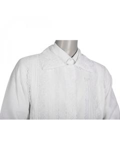 FULL CUSTOM DESIGNED KITTEL WITH PLEATS AND LACE / VINTAGE LACE