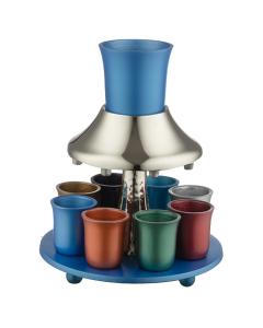 Aluminium Wine Divider w/ 8 Small Cups - Colorful