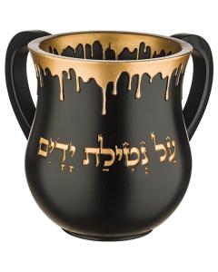 Polyresin Washing Cup - Black & Gold