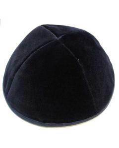 Velvet Navy Kippah Majestic