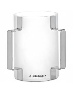 Alexandria Acrylic Wash Cup Silver Handle
