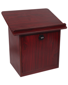 Mahogany 2 Tone Table Top Shtender With door & Combination lock
