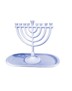 Menorah And Tray Set Navy