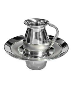 Stainless Steel Mayim Achronim With Thick Silver Trim