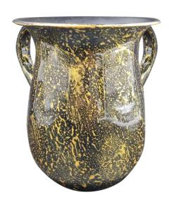 Stainless Washing Cup Yellow & Black Splashes