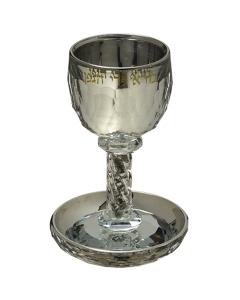 Crystal Kiddush Cup with Stones
