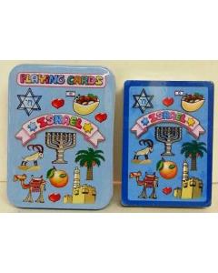 Playing Cards in a Tin Box - Israel Theme