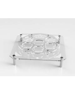 Acrylic Karah Engraved SILVER 16X16