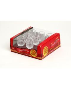 Crystal Menorah Glass - Case of 9 - Size #12
