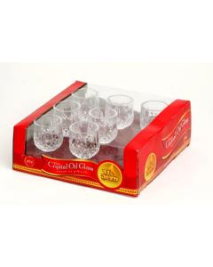 Crystal Menorah Glass - Case of 9 - Size #14