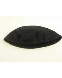 Knit Xlarge Elastic Kipa - Black 24cm
