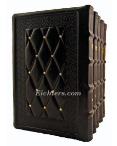 Antique Leather Machzor Artscroll Hebrew/English 5 Vol. Set
