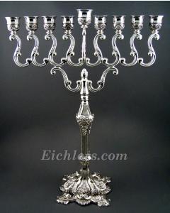 Large Silver-Plated Menorah M-888 - Menorah