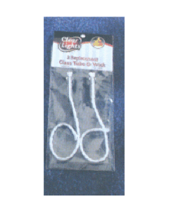 Replacement Paraffin Glass Tube & Wick - Pack of 2