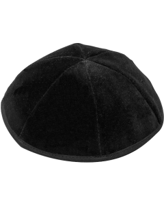 Velvet Black Kippah 4 Part No Rim Majestic