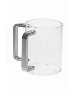 Wash Cup Lucite w/ Silver Matt Handles
