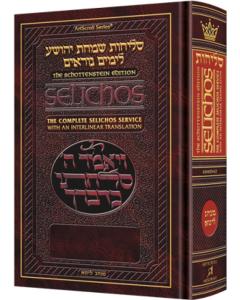 Artscroll Schottenstein Edition Interlinear Selichos: Full Size Nusach Lita Ashkenaz
