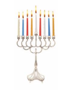 Silverplated Candle Menorah 7'' Tall