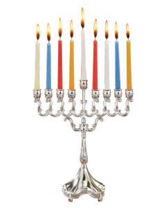 Silverplated Candle Menorah 8'' Tall