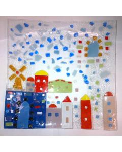 Fused Glass Jerusalem Tray