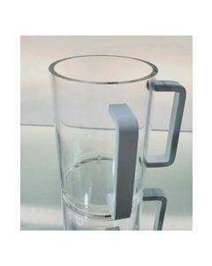 Clear Acrylic Washing Cup With White Handles