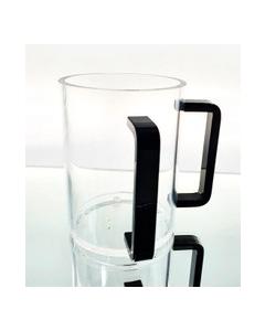 Clear Acrylic Wash Cup With Black Handles