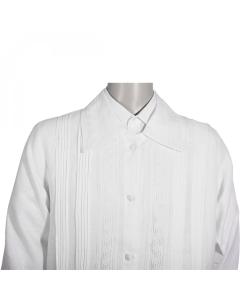 FULL CUSTOM DESIGNED KITTEL WITH PLEATS AND LACE /  CLASSIC BOXY LACE