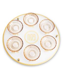 Glass & Crystal Passover Plate 40 cm