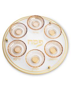 Glass & Crystal Passover Plate 40 cm