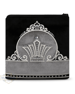 Talis Bag #855 Black Velvet & Silver Embroidery