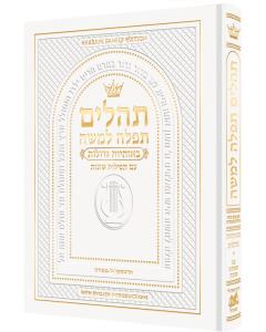 Large Type Hebrew Tehillim with English Introductions  - Hasbani Family Edition - Full Size ((Light White))