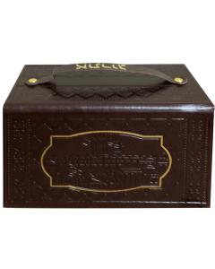ESROG BOX LEATHERETTE BROWN