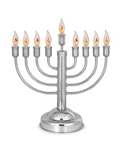 Classic Chrome Plated Electric Menorah