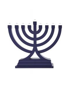 Battery Operated Menorah - Blue