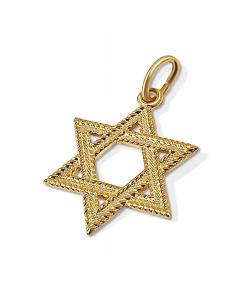 24K Gold over Sterling silver Star of David Pendant