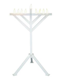 PVC Indoor / Outdoor Menorah with LED Bulbs - 52'' Tall