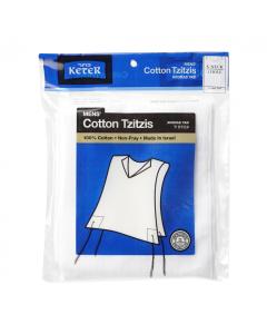 Cotton Tzitzis - V-Neck - Ashkenaz - Adult - Keter
