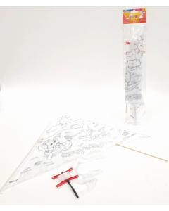 Kite for Coloring and Assembly - A Pleasant Vacation