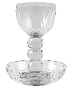Crystal Kiddush Cup and Tray
