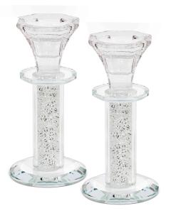 Crystal Candlestick Clear Filling - 5.5" Tall