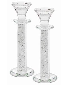 Crystal Candlestick Clear Filling - 7.5" Tall