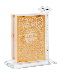 Crystal Match Box Standing Combined Gold and Silver plate