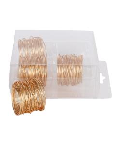 Gold Wired Napkin Ring Set Of 4