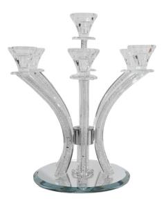 Crystal Candelabra Silver Filling - 7 Branch