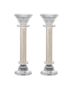 Crystal Candlestick Gold Paper Filling