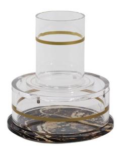 Acrylic Mayim Achronim -Marble Black And Gold