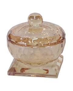 Gold Crystal Dish With Lid
