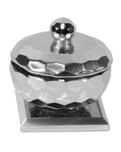 Silver Crystal Dish With Lid