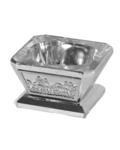 Silver Crystal Salt/Honey Holder - Silver Meta
